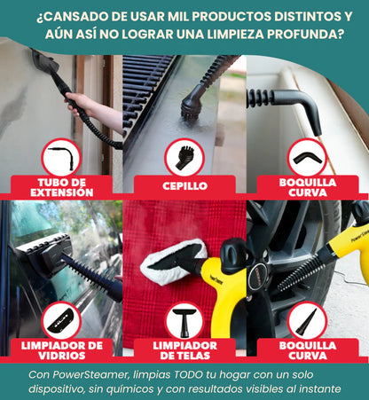 Limpieza profunda y sin químicos en solo minutos, con la potencia del vapor.